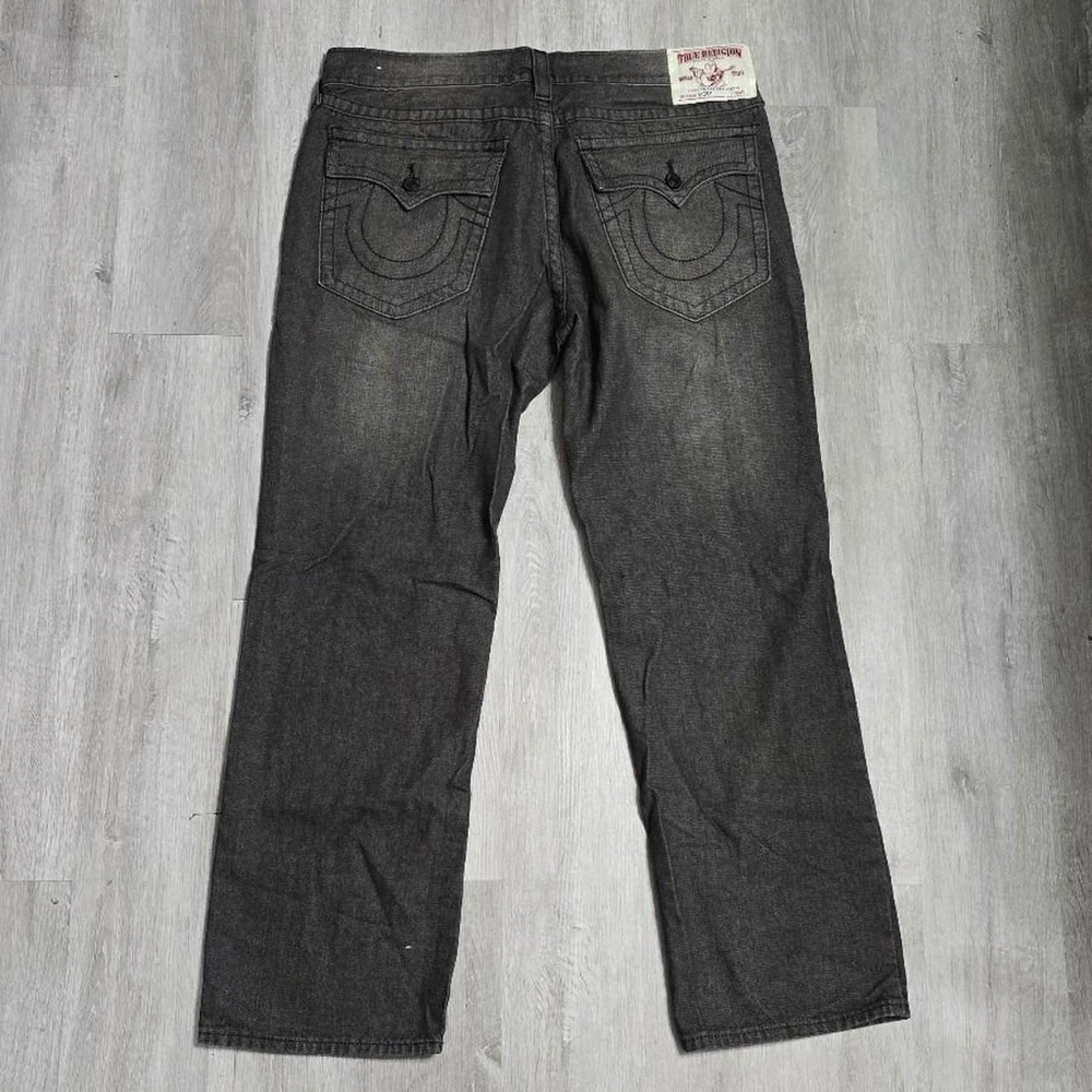 True Religion Ricky Black Denim Jeans Made in USA Size 40